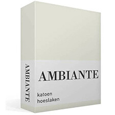 Ambiante Cotton Uni - Hoeslaken Gebroken Wit - Katoen