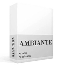 Ambiante Cotton Uni - Hoeslaken Wit - Katoen