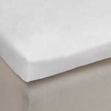 Retourdeal - Auping White Katoen-Polyester Molton topper hoeslaken - 70/80 x 200/220 cm