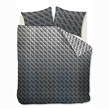 Beddinghouse Padded Blue Grey Katoen Dekbedovertrek Beddinghouse Padded Blue Grey Katoen Dekbedovertrek