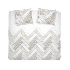 Cinderella Parquet Taupe Flanel Dekbedovertrek Cinderella Parquet Taupe Flanel Dekbedovertrek