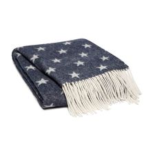 Damai Himmelen Blue Lamswol-Polyamide Plaid