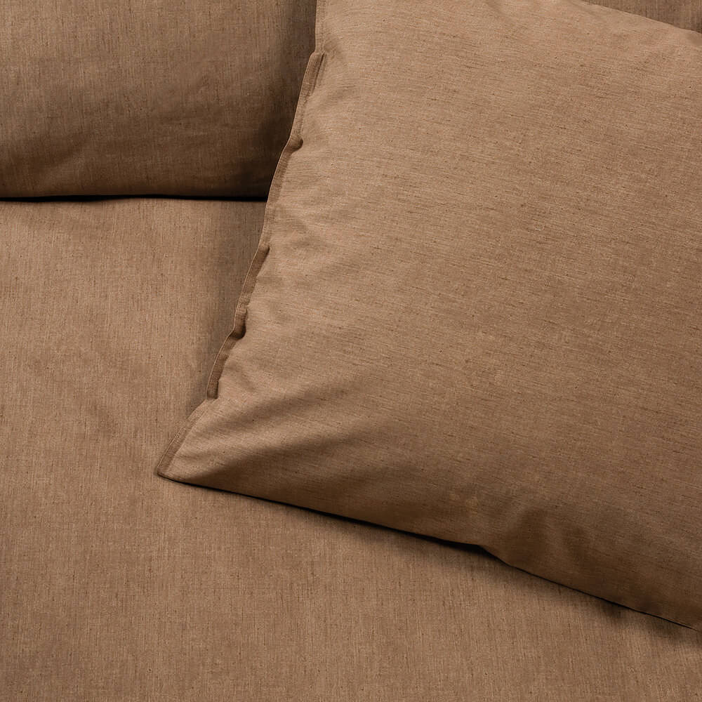 Damai Mik Walnut | Dekbedovertrekset Bruin | Katoen