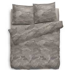 Heckett & Lane Douglas Taupe Flanel Dekbedovertrek Heckett & Lane Douglas Taupe Flanel Dekbedovertrek