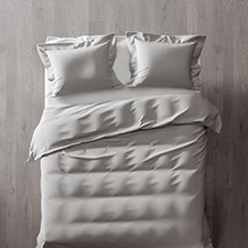 Heckett & Lane Feline Silver Grey Percale-Katoen Dekbedovertrek Heckett & Lane Feline Silver Grey Percale-Katoen Dekbedovertrek