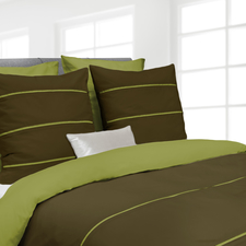 Heckett & Lane Jason Green Oasis Burnt Olive Percale-Katoen Dekbedovertrek Heckett & Lane Jason Green Oasis Burnt Olive Percale-Katoen Dekbedovertrek