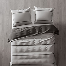 Heckett & Lane Jason Silver Grey Castle Grey Percale-Katoen Dekbedovertrek Heckett & Lane Jason Silver Grey Castle Grey Percale-Katoen Dekbedovertrek