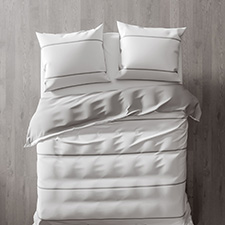 Heckett & Lane Jason White Silver Grey Percale-Katoen Dekbedovertrek Heckett & Lane Jason White Silver Grey Percale-Katoen Dekbedovertrek