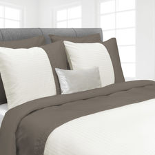 Heckett & Lane Joy Off White Taupe Grey Katoen-Satijn Dekbedovertrek Heckett & Lane Joy Off White Taupe Grey Katoen-Satijn Dekbedovertrek