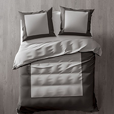Heckett & Lane Lina Zilver Grijs Castle Grey Percale-Katoen Dekbedovertrek Heckett & Lane Lina Zilver Grijs Castle Grey Percale-Katoen Dekbedovertrek