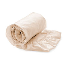 Heckett & Lane Perkal Bleached Sand Percale-Katoen Topper hoeslaken Heckett & Lane Perkal Bleached Sand Percale-Katoen Topper hoeslaken