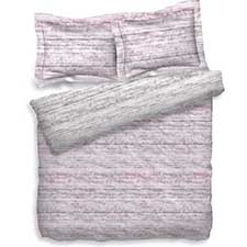 Heckett & Lane Sering Roze Grijs Twill-Katoen Dekbedovertrek Heckett & Lane Sering Roze Grijs Twill-Katoen Dekbedovertrek