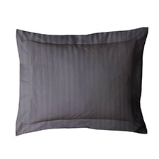 Heckett & Lane Stripe Dark Gull Grey Katoen-Satijn Kussensloop Heckett & Lane Stripe Dark Gull Grey Katoen-Satijn Kussensloop