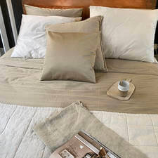 House in Style Bari | Dekbedovertrekset Beige | Katoen Satijn