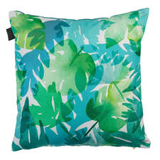 KAAT Amsterdam Tropical Plants Blauw Groen Katoen-Polyester Sierkussen KAAT Amsterdam Tropical Plants Blauw Groen Katoen-Polyester Sierkussen