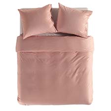Yellow Chambray Mandarin Red | Dekbedovertrekset Rood | Katoen Percale