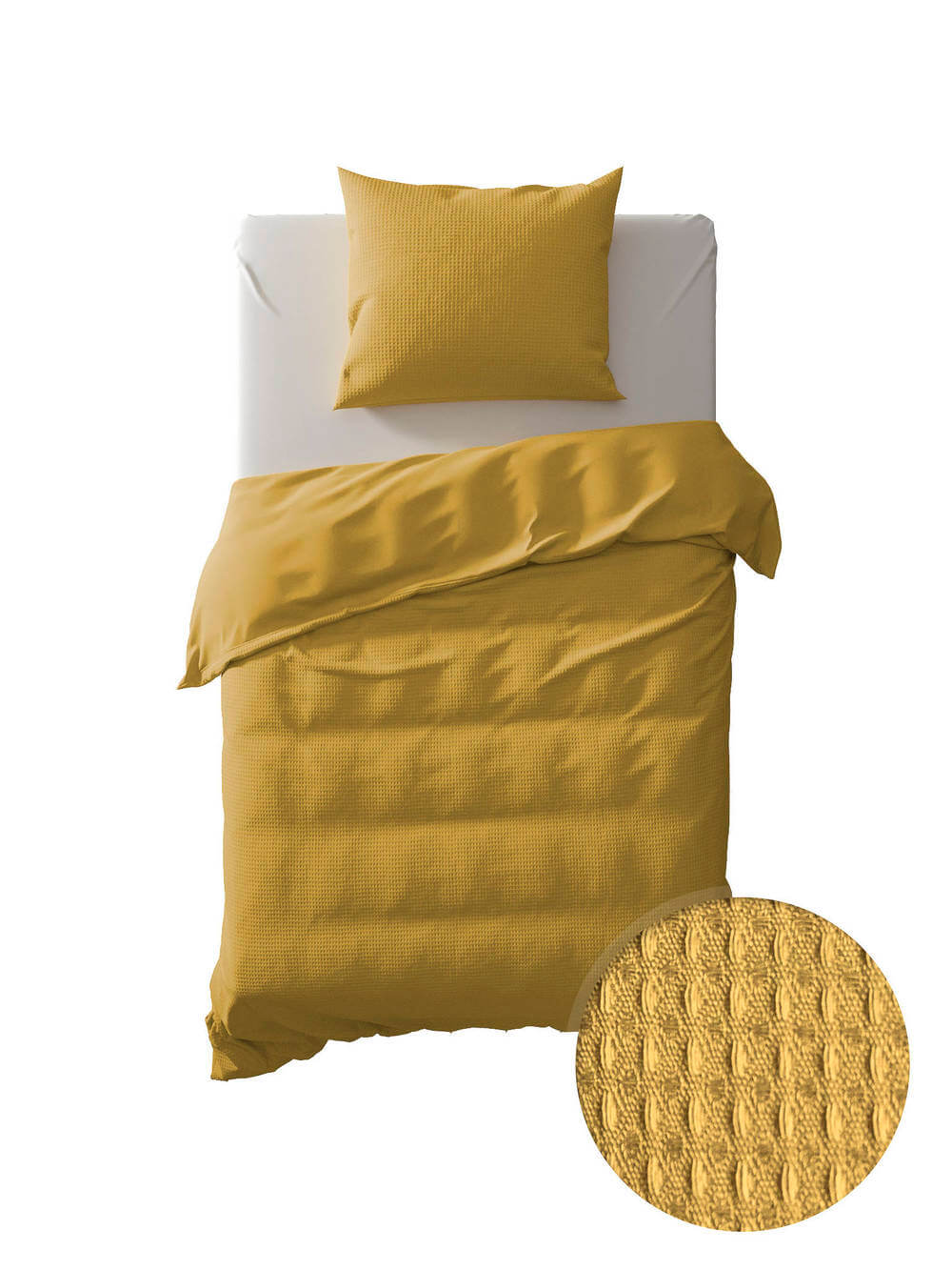 Yellow Cialda | Dekbedovertrekset Okergeel - Goud | Katoen