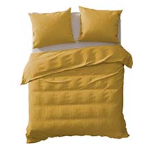 Yellow Cialda | Dekbedovertrekset Okergeel - Goud | Katoen
