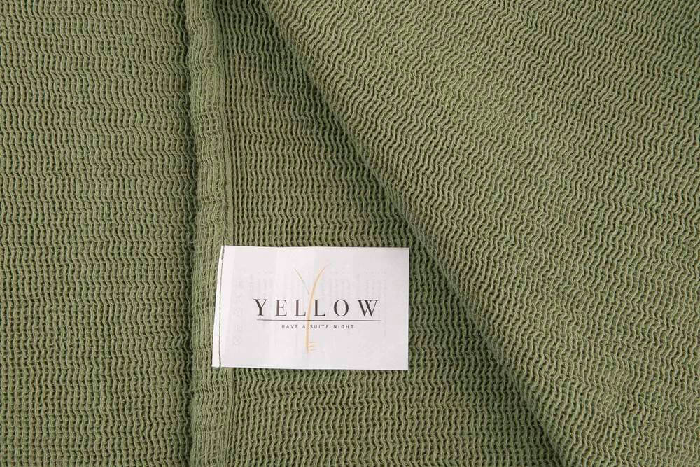 Yellow ICA Army Green - Plaid Groen - 140 x 200 cm - Katoen