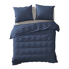 Yellow Percale Midnight Blue | Dekbedovertrekset Donkerblauw | Katoen Percale