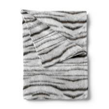 Zo! Home  - Plaid Siberische witte tijger print - 140 x 200 cm - Polyester