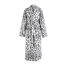 Zo! Home Badjas Lang - Sneeuw luipaard print - Unisex - Polyester