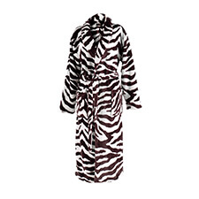 Zo! Home Badjas Lang - Zebra print - Unisex - Polyester