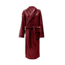 Zo! Home Badjas Lang Cara - Bordeaux Red - Unisex - Polyester