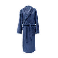 Zo! Home Badjas Lang Cara - Indigo Blue - Unisex - Polyester