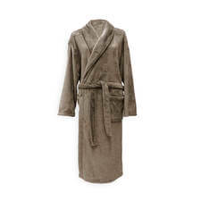 Zo! Home Badjas Lang Cara - Steeple Taupe - Unisex - Polyester