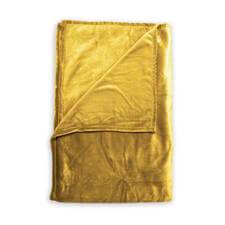 Zo! Home Cara Honey Gold - Plaid Goud - 140 x 200 cm - Polyester